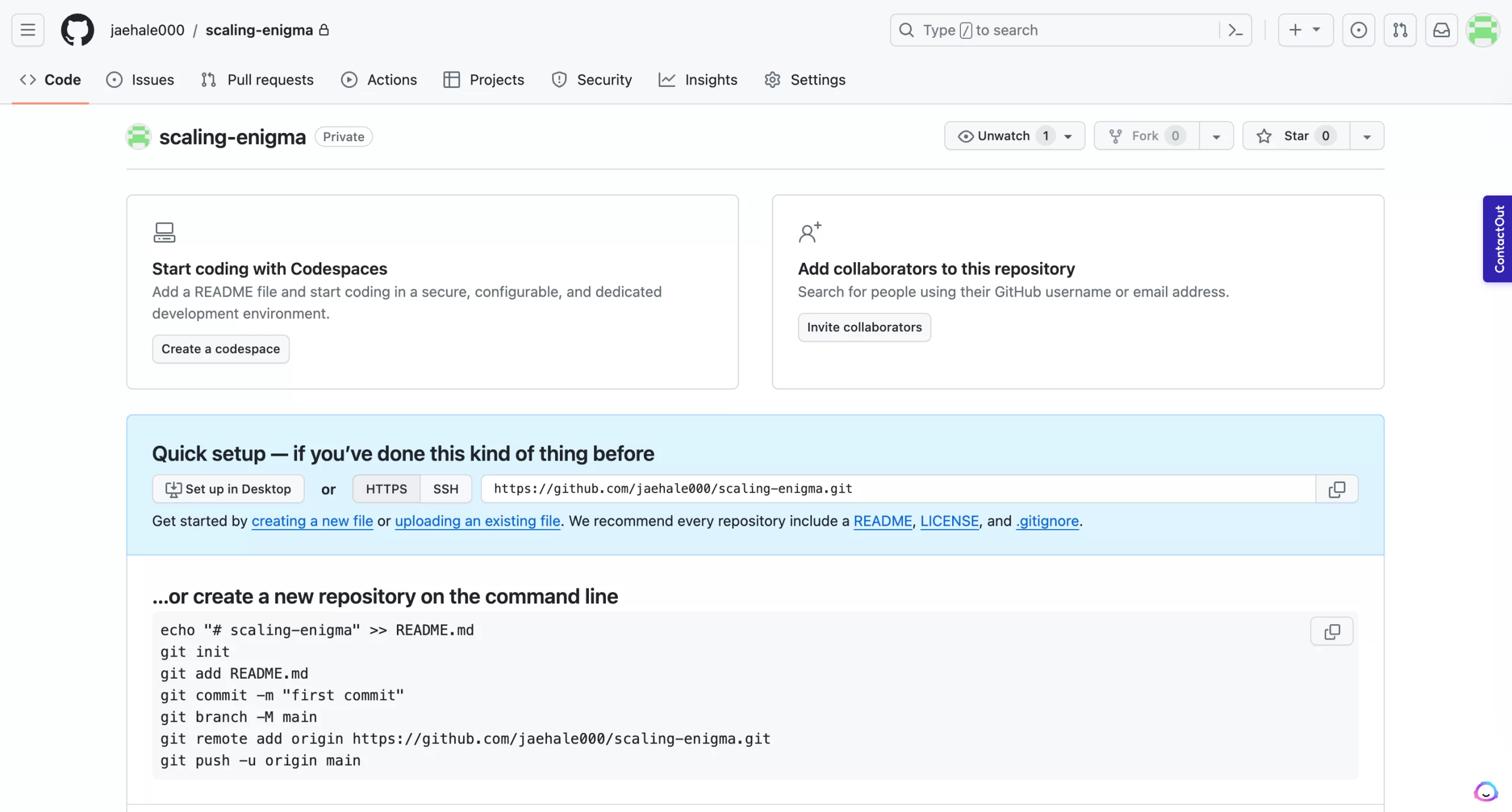 Screenshot of Github Copilot interface