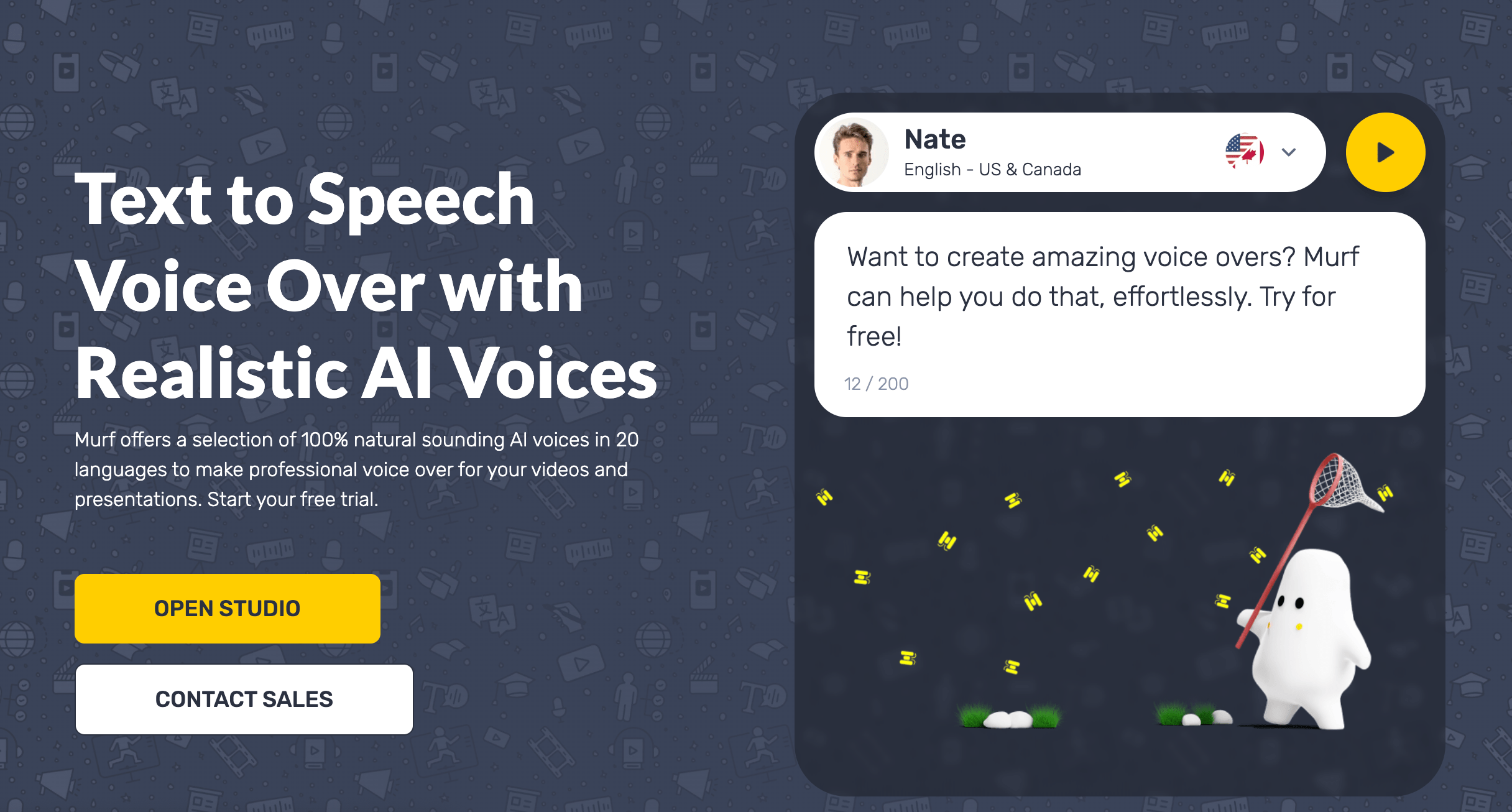 Murf AI Text To Speech Webpage